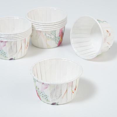 Форма для выпечки кексов и капкейков, кондитерская упаковка, «Цветочная», голубая, 7 х 4 х 5 см