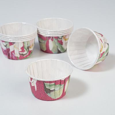 Форма для выпечки кексов и капкейков, кондитерская упаковка «Цветочная», фуксия, 7 х 4 х 5 см