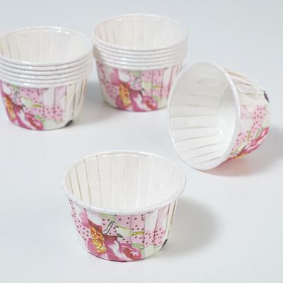 Форма для выпечки кексов и капкейков, кондитерская упаковка, «Цветочная», розовая, 7 х 4 х 5 см