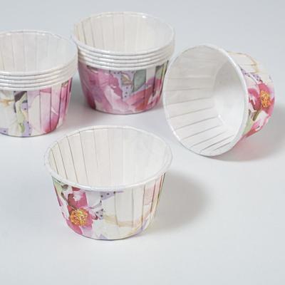 Форма для выпечки кексов и капкейков, кондитерская упаковка, «Цветочная», лаванда, 7 х 4 х 5 см