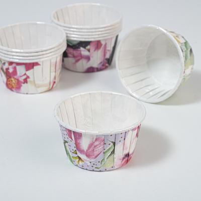 Форма для выпечки кексов и капкейков, кондитерская упаковка «Цветочная феерия» , МИКС, 7 х 4 х 5 см