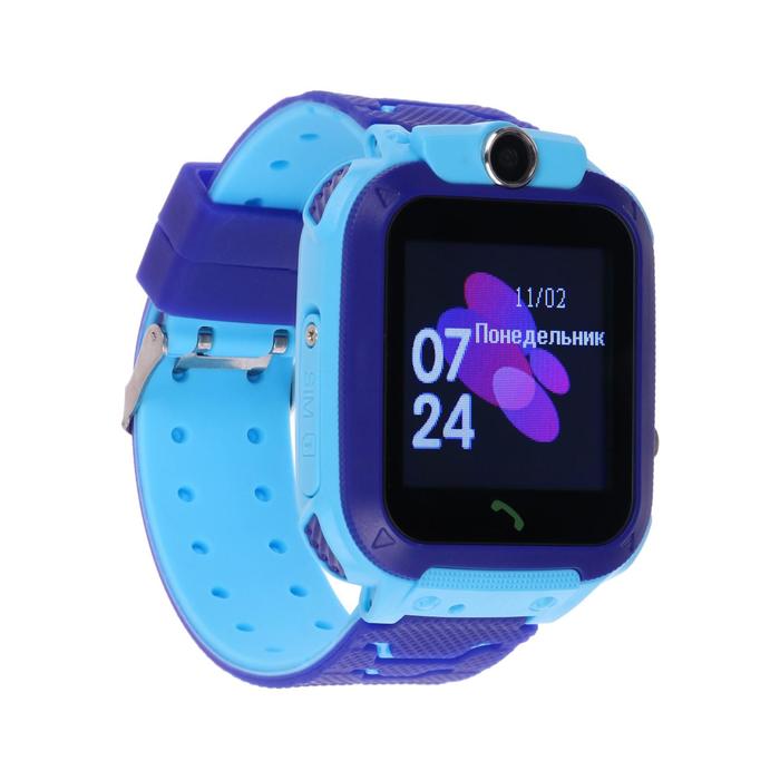 Детские смарт-часы ZDK Q2021, цветной дисплей, 1.54", функция аудиозвонок и SOS-вызов, синие - Фото 1