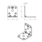 Уголок мебельный ТУНДРА krep, 47х47х40х2.3 мм, цинк, в упаковке 1 шт. - фото 21250928
