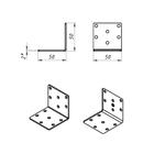 Уголок крепёжный ТУНДРА, 50х50х50х2 мм, оцинкованный, в упаковке 1 шт. - фото 21250931