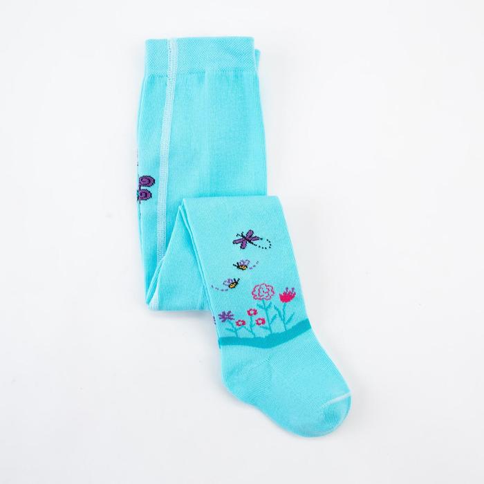 Колготки детские, цвет светло-бирюзовый, рост 80-86 см - Фото 1