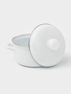 Кастрюля эмалированная, 3 л, d=21 см, с крышкой, индукция, без деколи, белая - Фото 2