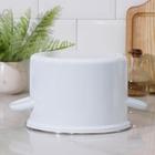 Кастрюля эмалированная, 4.5 л, d=22.5 см, индукция, цилиндрическая, белая - Фото 3