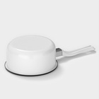 Ковш эмалированный, 600 мл, с крышкой, без деколи, белый - Фото 7