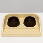 Миски с лотком "Феликс" 0,3 л, 41 x 30 x 6 см, молочный лоток, шоколадные миски - Фото 4