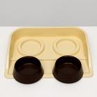 Миски с лотком "Феликс" 0,3 л, 41 x 30 x 6 см, молочный лоток, шоколадные миски - Фото 5
