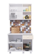 Кухонный гарнитур «Поинт», 1000 мм, цвет бетон и золото фасад/белый корпус - Фото 6