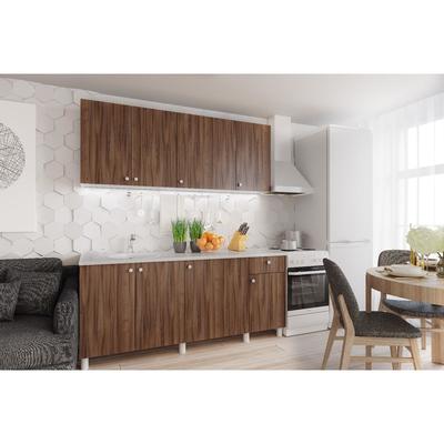 Кухонный гарнитур прямой «Поинт», 1800 мм, цвет тьеполо фасад/белый корпус