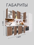 Кухонный гарнитур прямой «Поинт», 1800 мм, цвет тьеполо фасад/белый корпус - Фото 3
