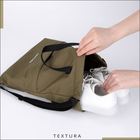 Мешок для обуви на стяжке, наружный карман, TEXTURA, цвет хаки - Фото 8