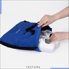 Мешок для обуви на стяжке, наружный карман, TEXTURA, цвет синий - Фото 8
