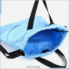 Мешок - сумка для обуви TEXTURA на стяжке, с карманом, размер 36×1×39 см, голубой - Фото 8