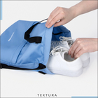 Мешок для обуви на стяжке, наружный карман, TEXTURA, цвет голубой - Фото 8