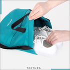 Мешок для обуви на стяжке, наружный карман, TEXTURA, цвет бирюзовый - Фото 8