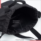 Мешок для обуви на стяжке, наружный карман, TEXTURA, цвет чёрный - Фото 7