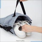 Мешок для обуви на стяжке, наружный карман, TEXTURA, цвет серый - фото 9082103
