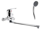 Смеситель для ванны «Эверест» B22-021, прямой плоский излив, с душевом набором, хром - Фото 1