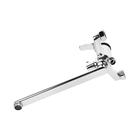 Смеситель для ванны «Эверест» B22-021, прямой плоский излив, с душевом набором, хром - Фото 2