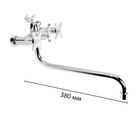 Смеситель для ванны «Эверест» B22-069, двухвентильный, круглый излив, душевой набор, хром - Фото 2