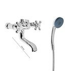 Смеситель для ванны «Эверест» B30-333, двухвентильный, короткий излив, душевой набор, хром - Фото 1