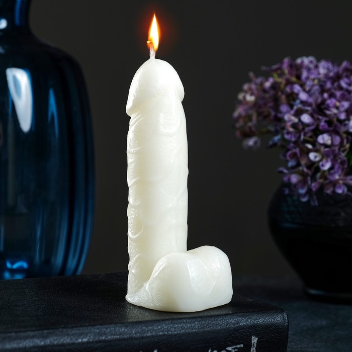 Фигурная свеча "Фаворит" молочная 12см - Фото 1