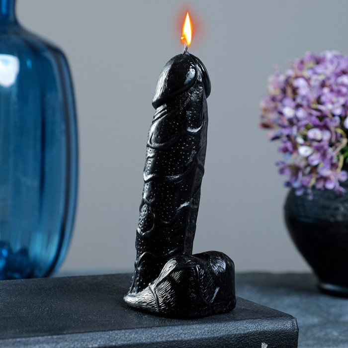 Фигурная свеча "Фаворит" черная 12см - Фото 1