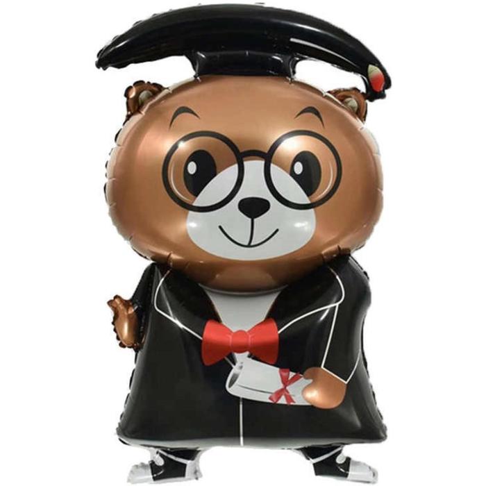 Шар фольгированный 37'' «Медведь-выпускник», 1 шт., фигура - Фото 1