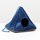 Подвесной домик для грызунов «Вигвам», 15×15 см, мебельная ткань, флис, цвет МИКС - Фото 1