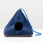 Подвесной домик для грызунов «Вигвам», 15×15 см, мебельная ткань, флис, цвет МИКС - Фото 4