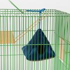 Подвесной домик для грызунов "Вигвам", мебельная ткань ,флис, 15 х 15 см, микс цветов - фото 6409904