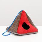 Подвесной домик для грызунов «Вигвам», 15×15 см, мебельная ткань, флис, цвет МИКС - Фото 6
