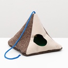 Подвесной домик для грызунов «Вигвам», 15×15 см, мебельная ткань, флис, цвет МИКС  (артикул 6850475)  большой выбор товаров оптом и в розницу по низким ценам с доставкой