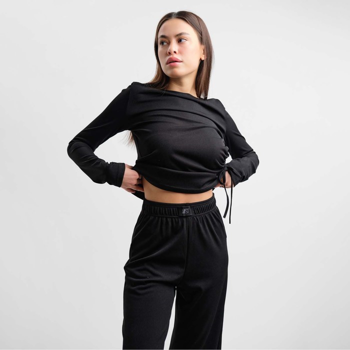 Комплект женский (брюки, джемпер) MIST, размер 48, цвет чёрный 49665