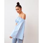 Топ с открытыми плечами MIST: Cotton collection, размер 44-46, голубой - фото 39531813