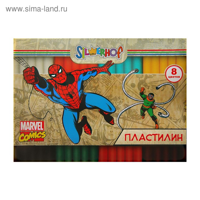 Пластилин 8 цветов 160гр Marvel Comics - Фото 1