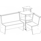 Кухонный уголок «Трапэзи Тессера», 1582×1182×990 мм, без стола, цвет punto коричневый / орех экко - Фото 2