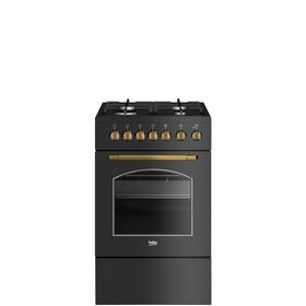 

Плита Beko FSE52133DARS, комбинированная, 4 конфорки, 65 л, гриль, чёрная