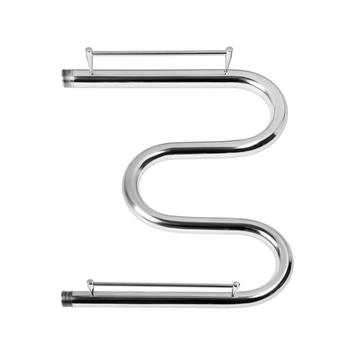 Полотенцесушитель водяной ТЕРА, М-образный, 500×400 мм, с полкой, d=32 мм, наруж. резьба 1" - Фото 1