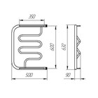 Полотенцесушитель водяной ТЕРА "Фокстрот-Лиана", 500х600 мм, наружная резьба 1" 6912801 - фото 1630286