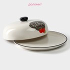 Блинница Доляна «Гурман», d=23 см, доломит, белая - Фото 2