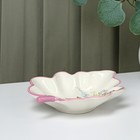 Блюдо сервировочное Доляна «Роза», 21×15×4.5 см, доломит, белое - Фото 2