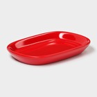 Маслёнка Доляна «Гранат», 17.2×12.4×8.5 см, цвет красный и белый - Фото 7