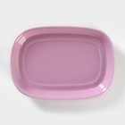 Маслёнка Доляна «Роза», 17,2×12,4×8,5 см, цвет розовый и белый - Фото 6