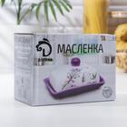 Маслёнка Доляна «Совушка», 17,2×12,4×8,5 см, цвет белый - Фото 5