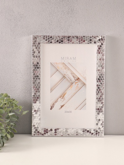 Фоторамка для фото 20×30 см «МИРАМ», пластик, металлик, (пластиковый экран)
