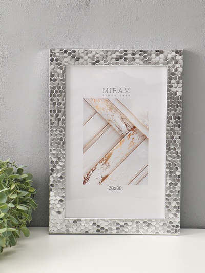 Фоторамка для фото 20×30 см «МИРАМ», пластик, металлик, (пластиковый экран)